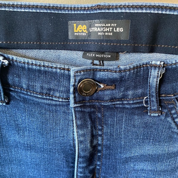 Lee Flex Motion Mid Rise Straight Leg Regular Fit Sz 10 Petite - Picture 5 of 12